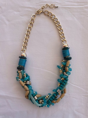 Necklace blue and gold like new