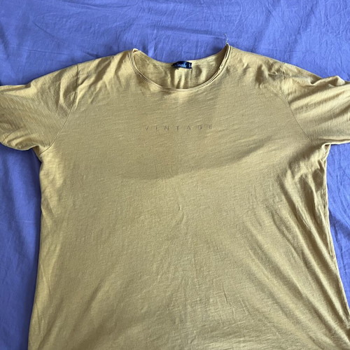 Omerta T-shirt L/XL like new, yellow, 100% cotton, Greek made