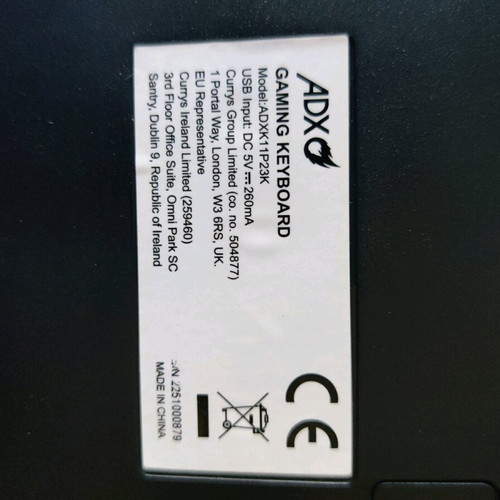 Adx Firefight ADXK11P23K gaming keyboard 60% RGB used