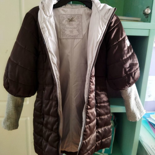 Monnalisa jacket for 8-year-old girl used, brown metallic