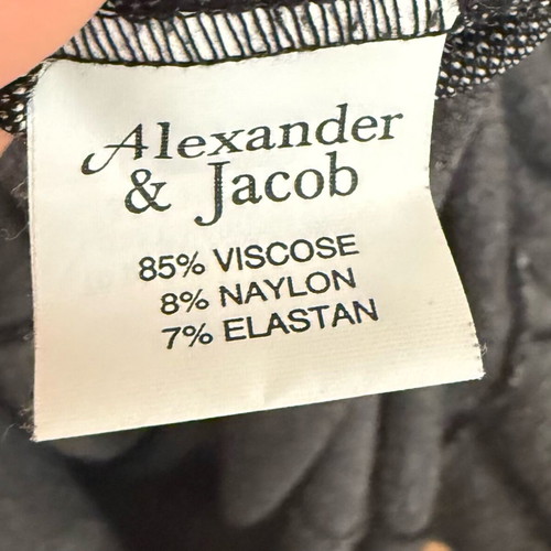 Alexander & Jacob women's maxi dress size XL like new black with white polka dots
