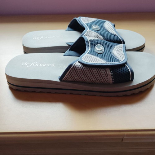 Men's De Fonseca slippers used, size 44/45, blue and gray