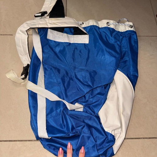 Backpack new white and blue