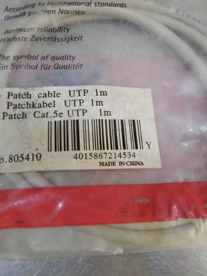 Patch cable UTP Cat. 5e 1m like new