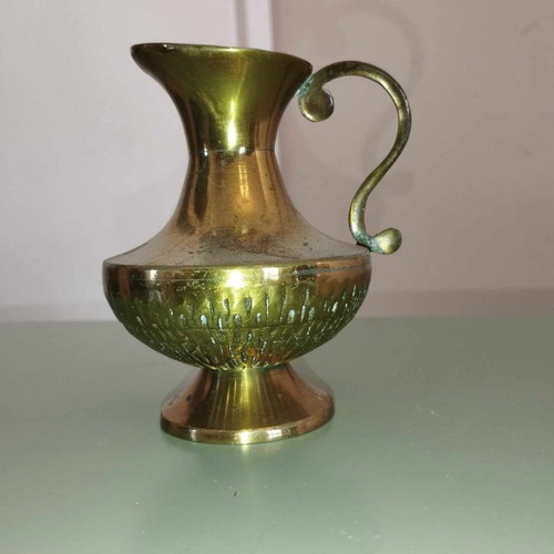 Vintage brass decorative jug used, 50 years old