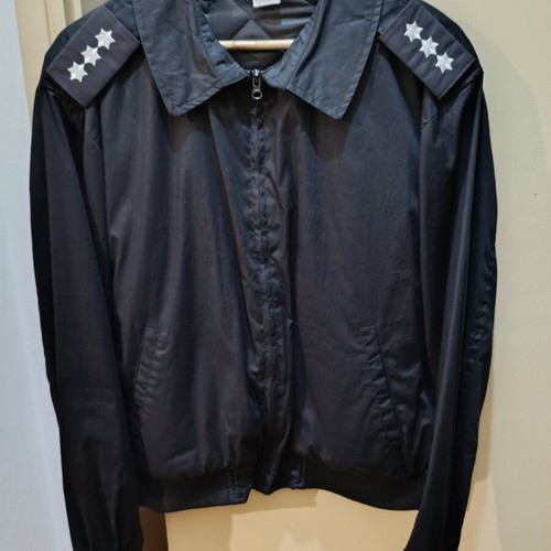 Black jacket used with captain insignia, size medium