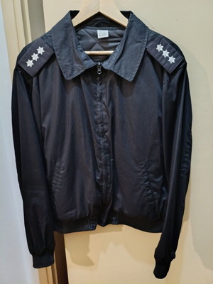 Black jacket used with captain insignia, size medium