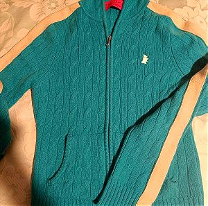 Juicy Couture 100% cashmere sweater with hood.
