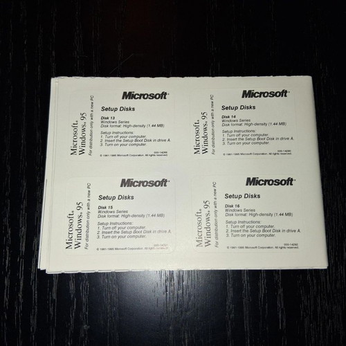 Microsoft stickers for 3.5'' floppy disks like new, set of 31