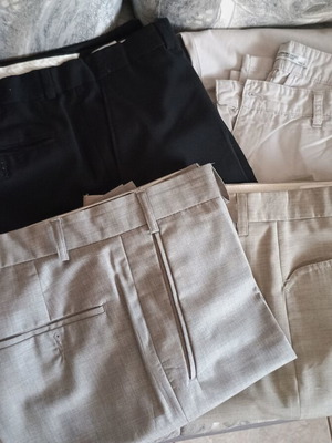 Men's pants like new, pack of 4, black and gray