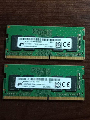 Micron DDR4 16GB (2×8GB) 3200MHz RAM για Laptop σαν καινούργιο