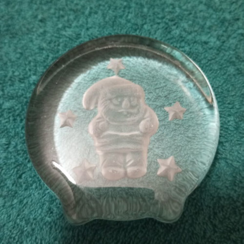 Glass Christmas Paperweight for Books like new