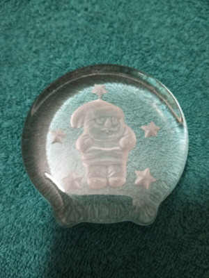 Glass Christmas Paperweight for Books like new