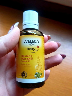Weleda Massage Oil With Almond For Baby Tummy 50ml New