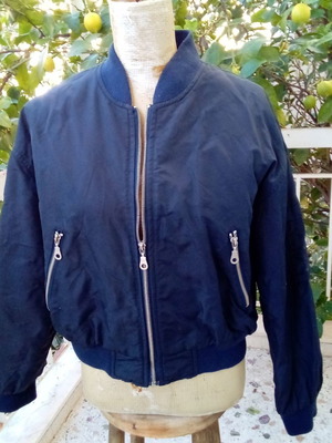 DKNY bomber μπουφάν crop μέγεθος Medium μεταχειρισμένο, μπλε