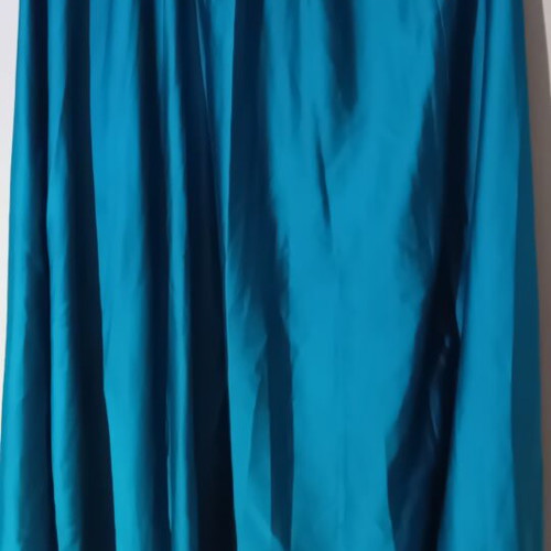Satin maxi skirt with elastic waist turquoise, like new, Melitea
