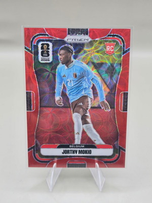 Jorthy Mokio Choice Red Prizm Rookie κάρτα 2026 Panini Prizm FIFA World Cup