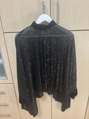 Zara black sequined blouse size M like new