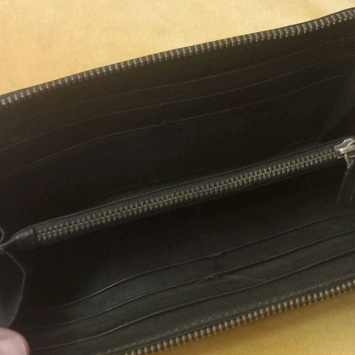 Mango leather wallet used, black