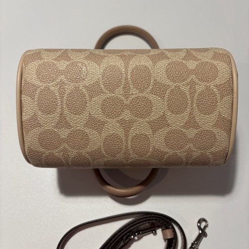 Τσάντα Coach Mini Rowan σε μπεζ καμβά σαν καινούργια