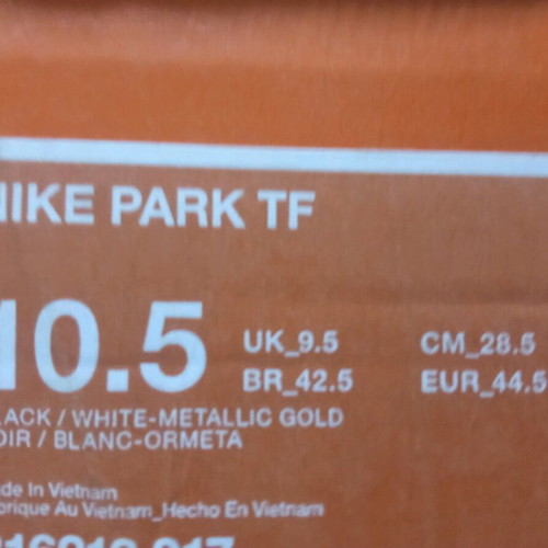 Nike Park TF used athletic shoes size 44.5 in very good condition