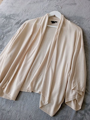 Lightweight loose cardigan H&M like new, beige, size M