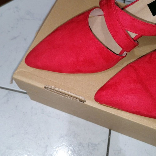 Mules Greek made used, red, size 37