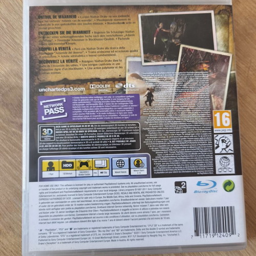Uncharted 3: Drake's Deception PlayStation 3 game like new