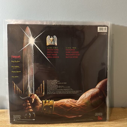 Manowar Battle Hymns vinyl record used, metal