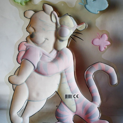Winnie The Pooh & Tiger πλαστική διακοσμητική αφίσα τοίχου 45cm Disney καινούργιο