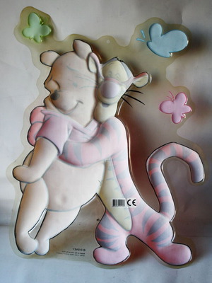 Winnie The Pooh & Tiger πλαστική διακοσμητική αφίσα τοίχου 45cm Disney καινούργιο