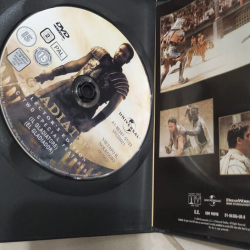 Gladiator DVD used, foreign film, widescreen, 2-disc, Russell Crowe, Greek subtitles