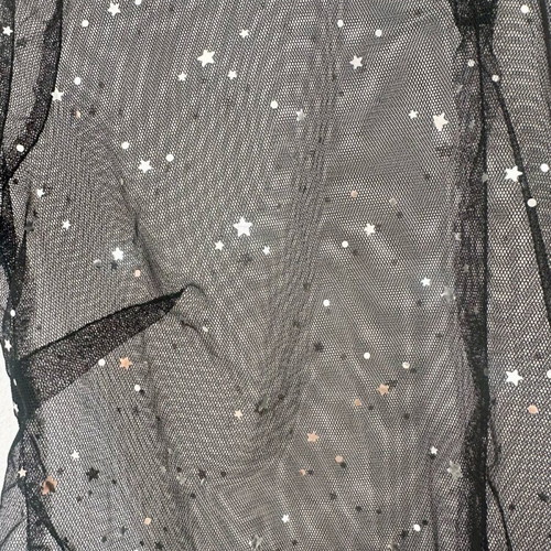 Mesh blouse with stars H&M like new, black, size XS