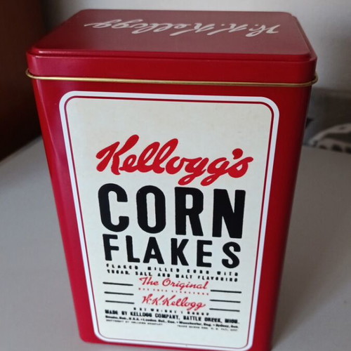 Kellogg's Corn Flakes retro metal storage tin