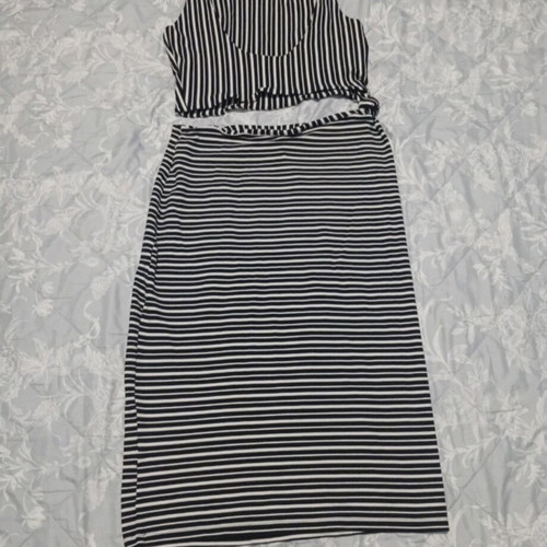 Zara φόρεμα M/L μεταχειρισμένο, μαύρο και άσπρο