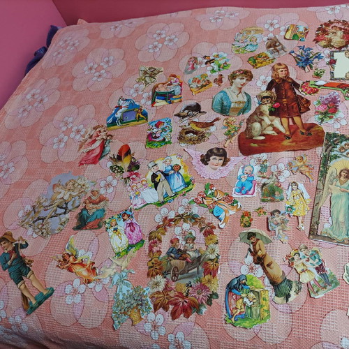 Vintage stickers new with Victorian-themed illustrations