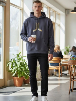 WESC men's sweatshirt used, blue, size medium