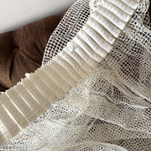 Mesh Net Curtain Off-White, like new, boho style