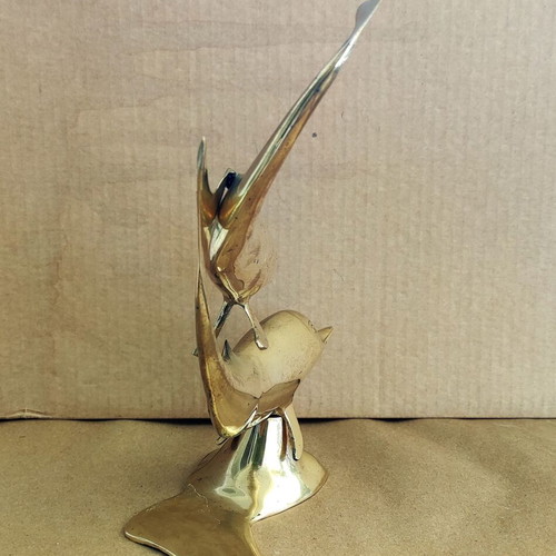 Brass decorative statue Dolphins like new