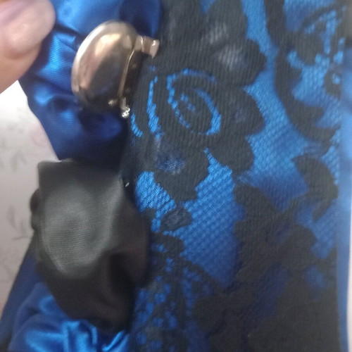 All Day sleeveless dress like new, black with blue lace details
