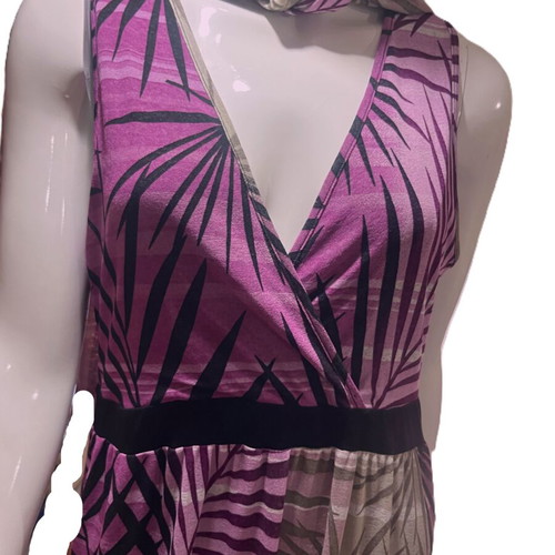 Via Appia dress with scarf set L like new, multicolor
