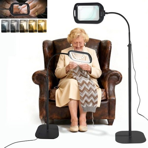 Gaborish 3-in-1 magnifying lamp 10x/30x with 60 LED and stand