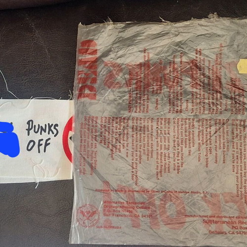 Dead Kennedys N.P.F.O. 7" vinyl like new with original fabric armband