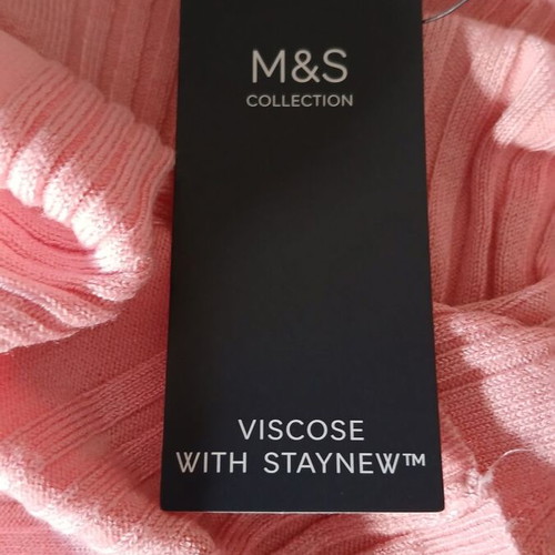 Marks & Spencer women's blouse pink short-sleeve XL new