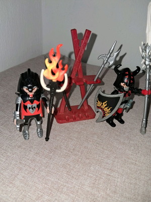 Playmobil φιγούρες ιπποτών δράκων με όπλα και βάση όπλων, σετ 2