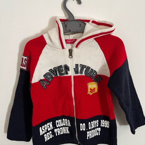 Chief boys' jacket used, size 98 cm, blue and red