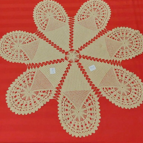 Handmade crochet round tablecloth 80x80 new, unused