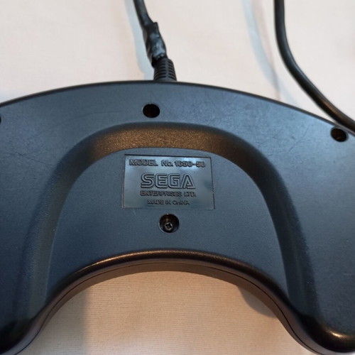 Sega Mega Drive 2 console used with 2 original controllers and cables