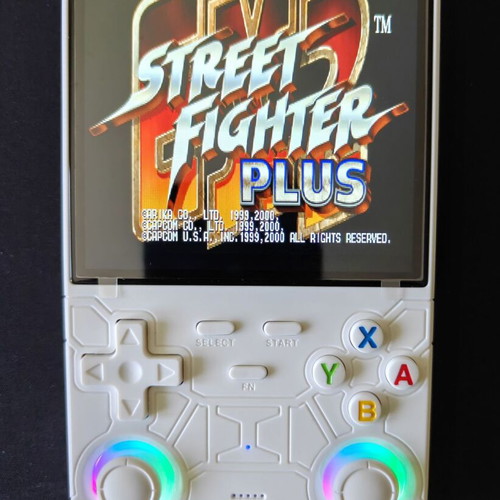 Original R36 Ultra retro handheld game console, 4.0-inch, white, 128GB, 22,000 games