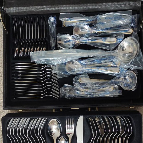 BSF German Cutlery Set 72 Pieces with 24K Gold Plated Accents